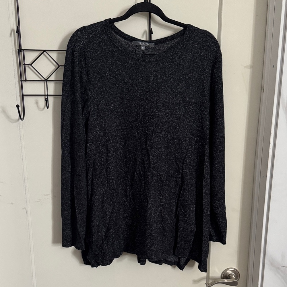 Coin 1804 Dark Gray Long Sleeve Top 1X